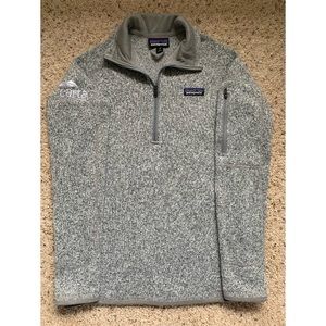 Patagonia better sweater 1/4 zip XS in birch white